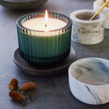 Load image into Gallery viewer, Roland Pine Ribbed Glass Candle