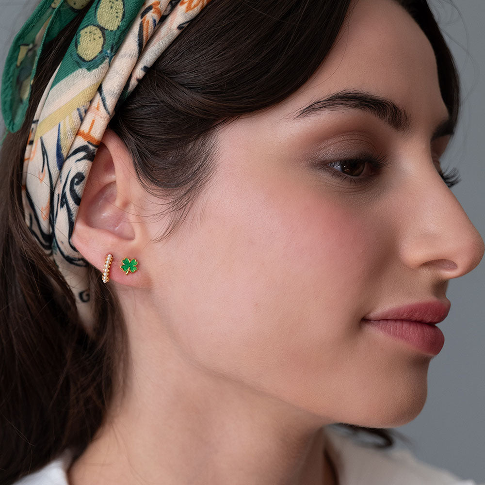 Amano Studio | Lucky Four Leaf Clover Studs