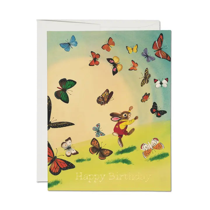 Richard Scarry Bunny and Butterflies Card