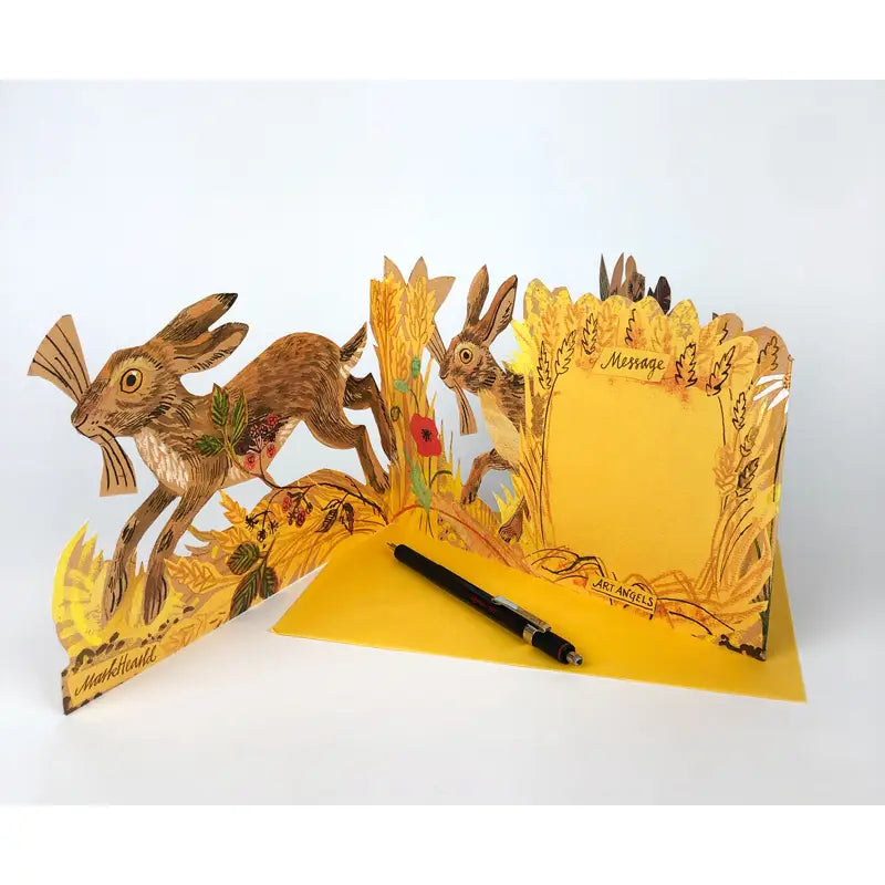 Hares Collage Card