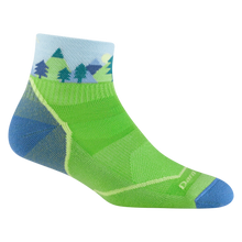Load image into Gallery viewer, Darn Tough | Kids Quest Quarter Lightweight Hiking Socks in Green