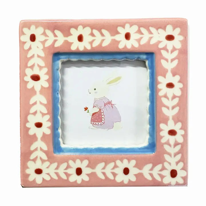 Red Flowers Ceramic Photo Frame
