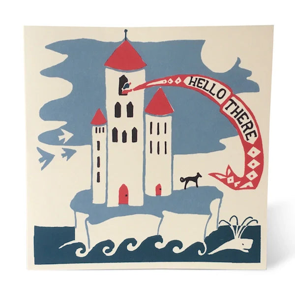 Hello There Tower Square Card