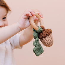 Load image into Gallery viewer, Acorn Crochet Rattle