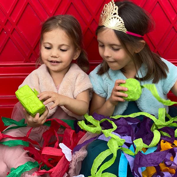 Olde World Gold Embossed Tiara with Ribbon