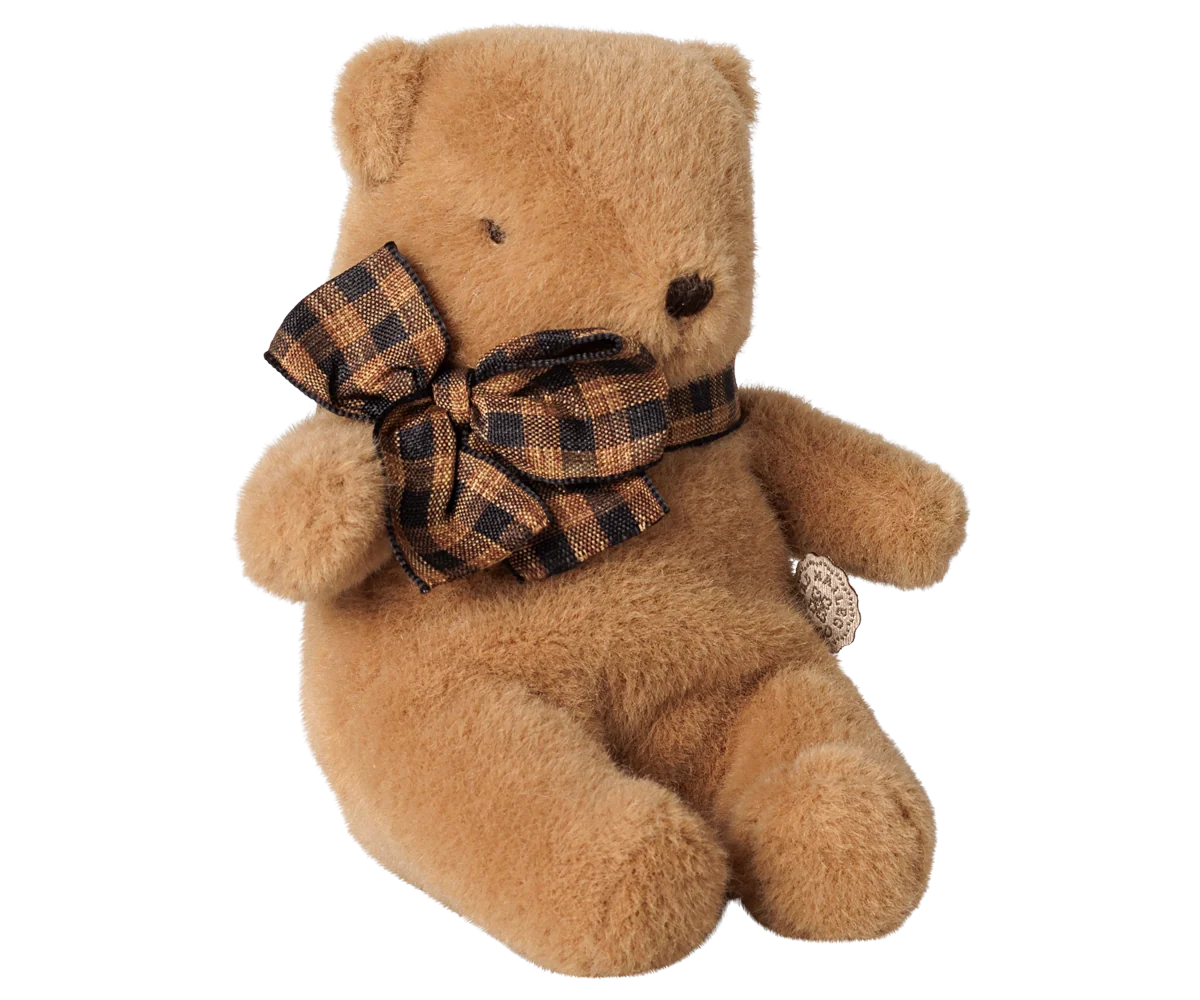 Mini Plush Teddy Bear in Mushroom
