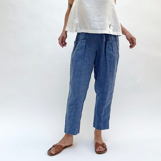 Two Pocket Pant in Blue Melange