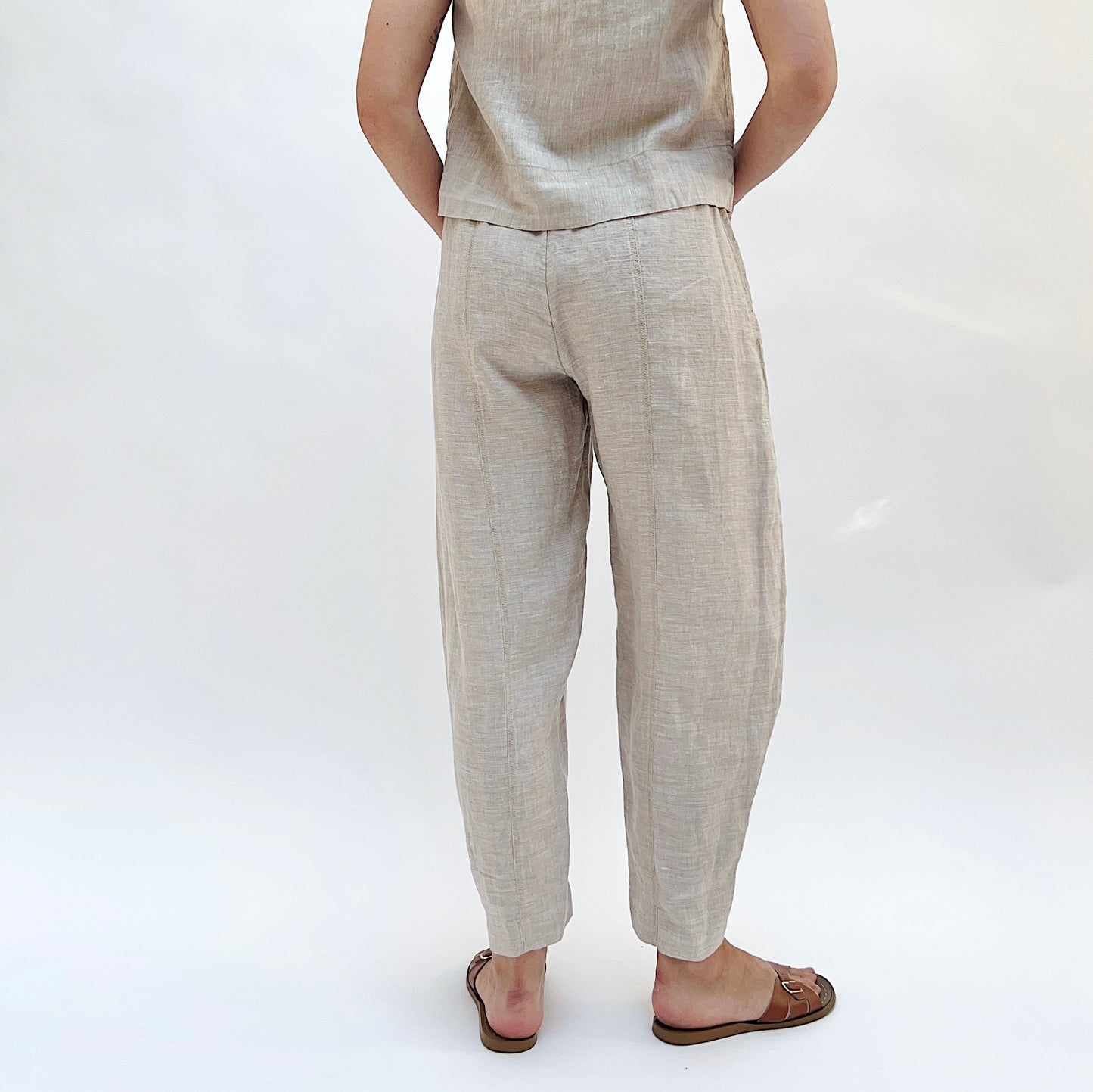 Seamed Taper Pant in Oatmeal