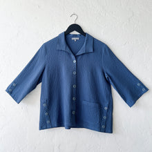Load image into Gallery viewer, Habitat | Pucker Weave Perfect Shirt in Indigo