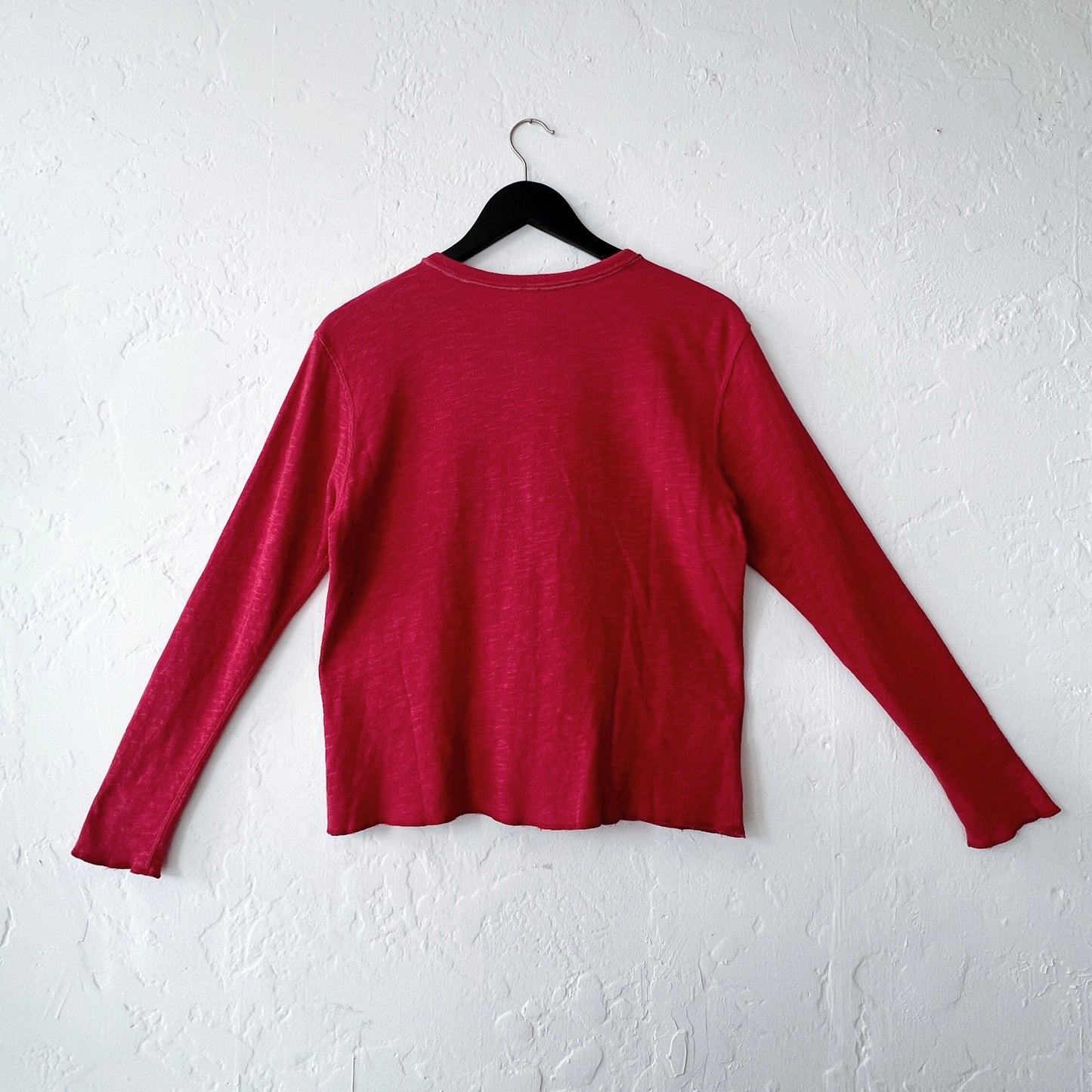 North Star Base | Snap Front Cardigan in Ruby