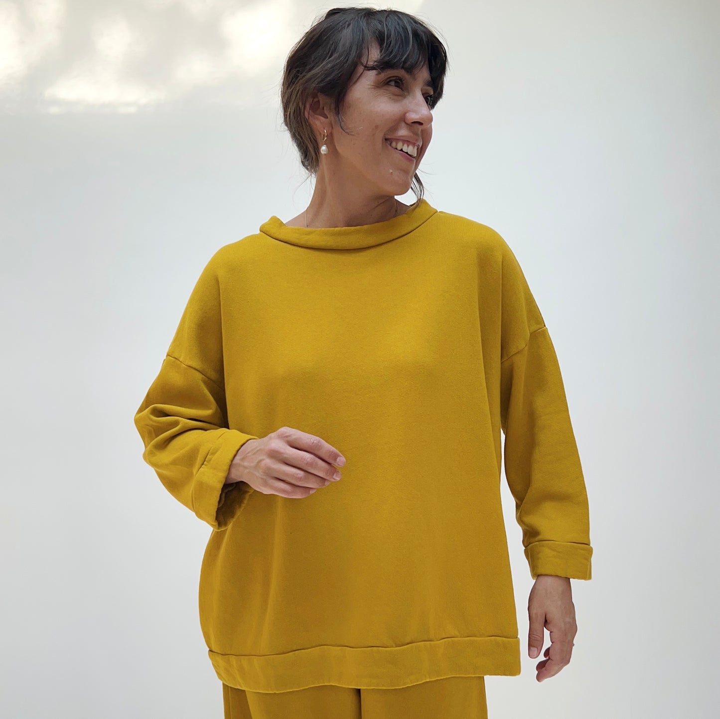 Bryn Walker | Alden Fleece Sweatshirt in Dandelion