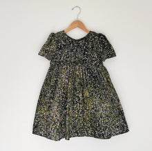 Load image into Gallery viewer, Fahari Bazaar | Girls Puff Sleeve Dress in Green & Pink Speckle