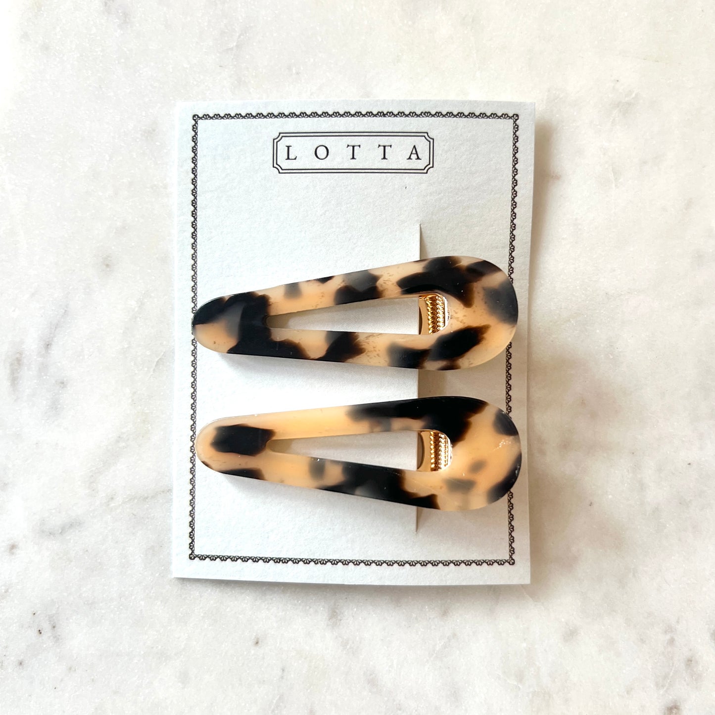 French Clip Duo in Light Tortoise
