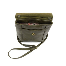 Load image into Gallery viewer, Jensy Front Flap Crossbody Bag in Dark Olive
