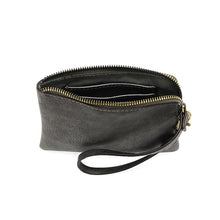 Load image into Gallery viewer, Pippa Wristlet Pouch in Metallic Pewter