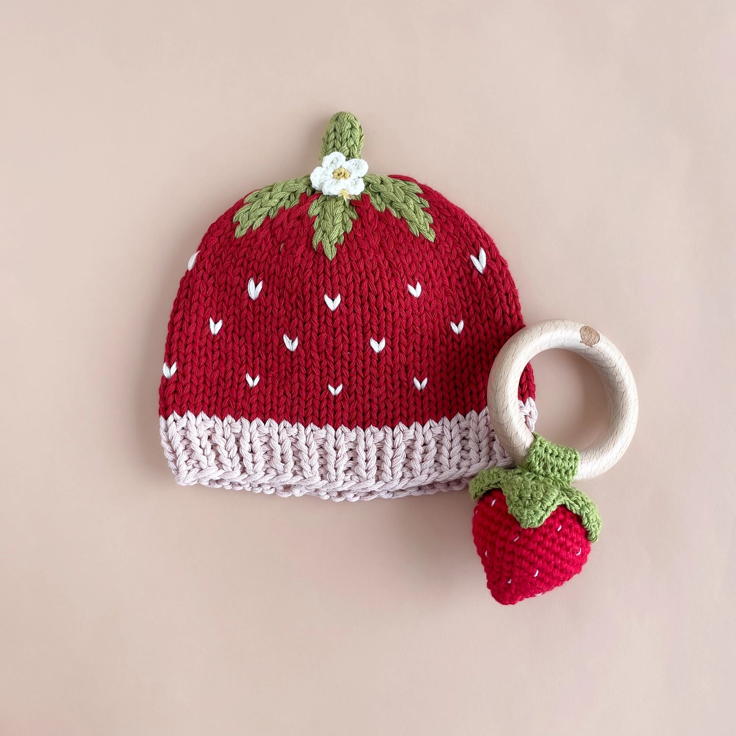 Strawberry Cotton Baby Beanie