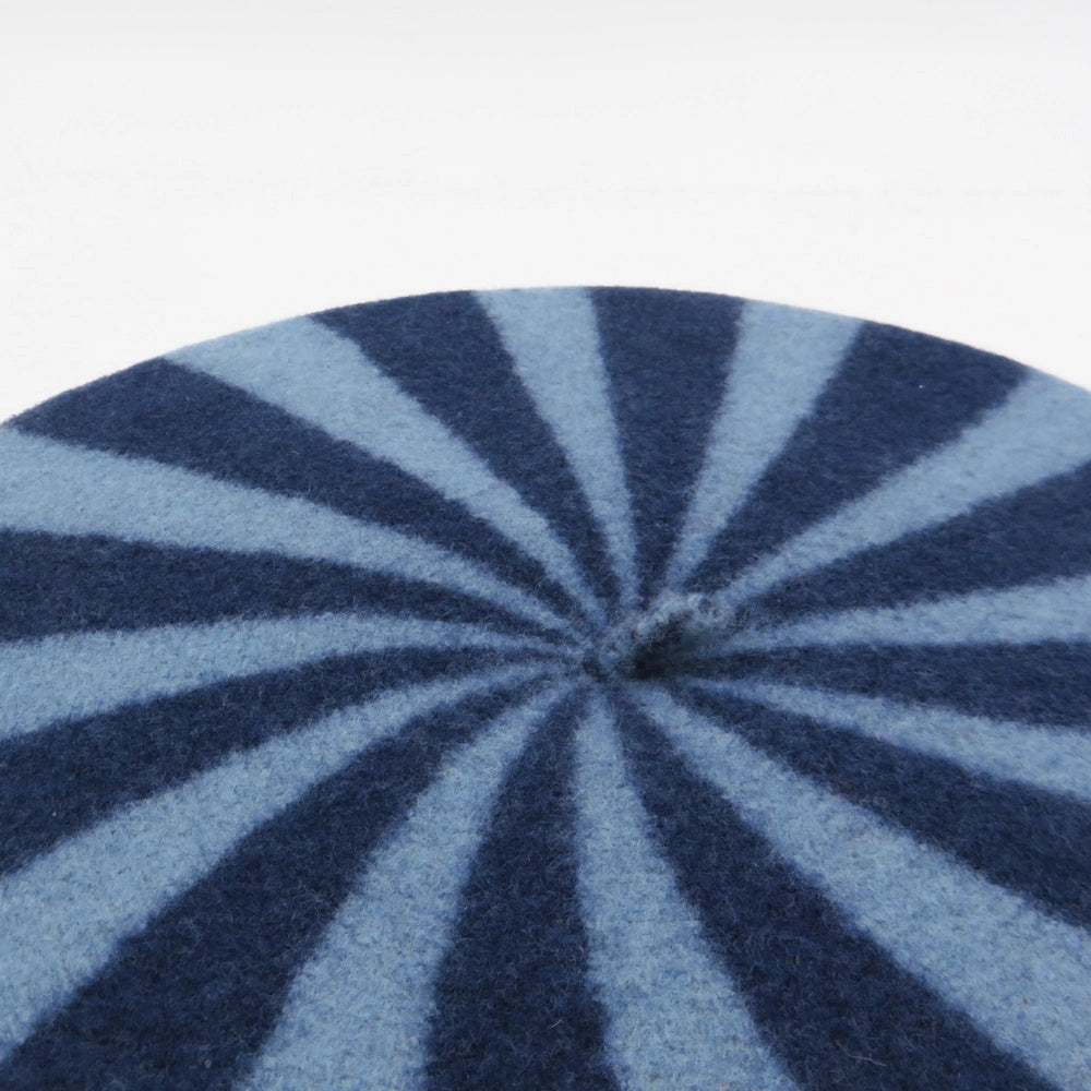 Berlingot Beret in Blue and Denim