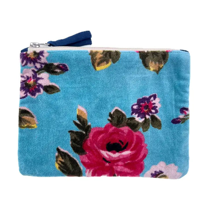 Velvet Napoli Pouch in Baroque Blue