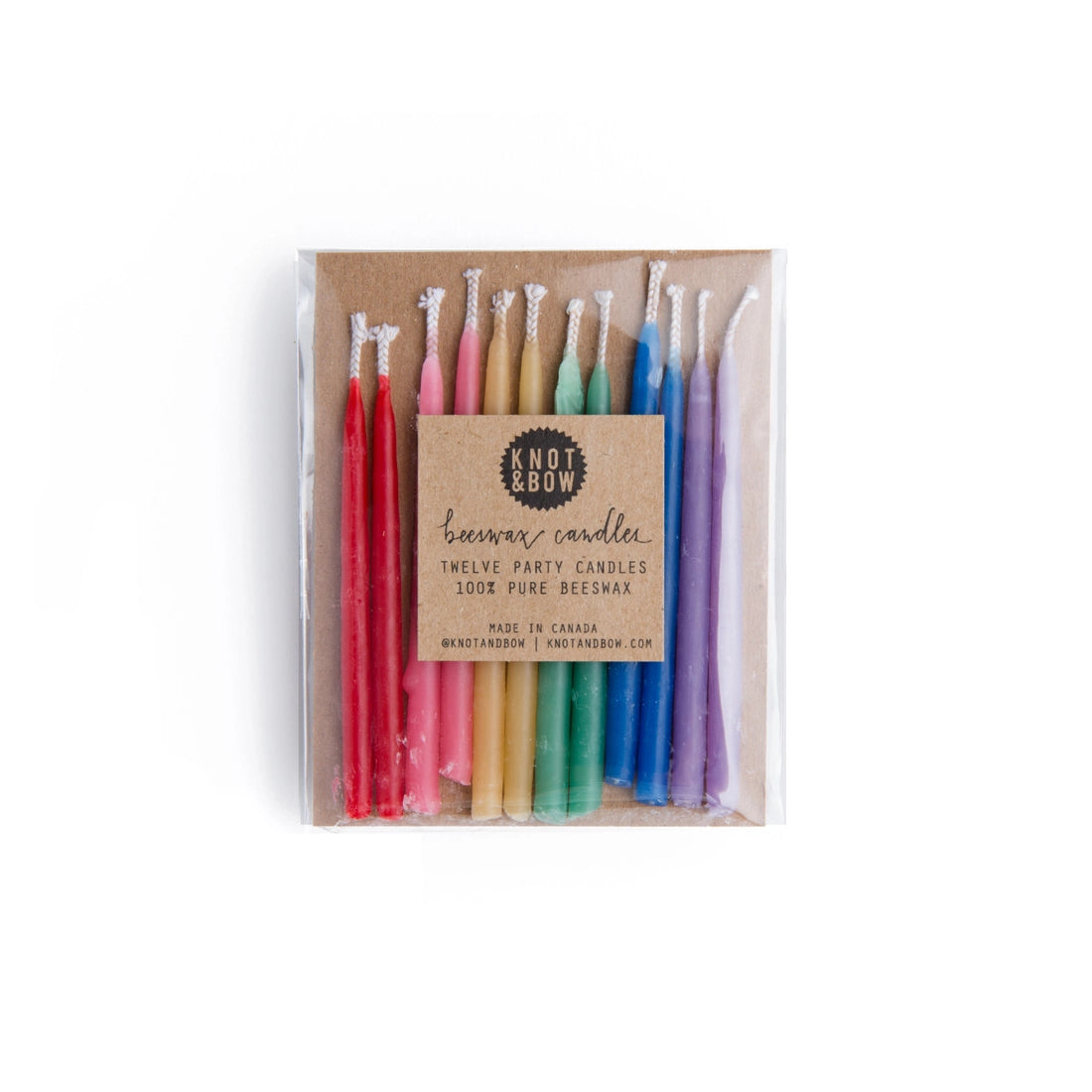 Rainbow Beeswax Party Candles