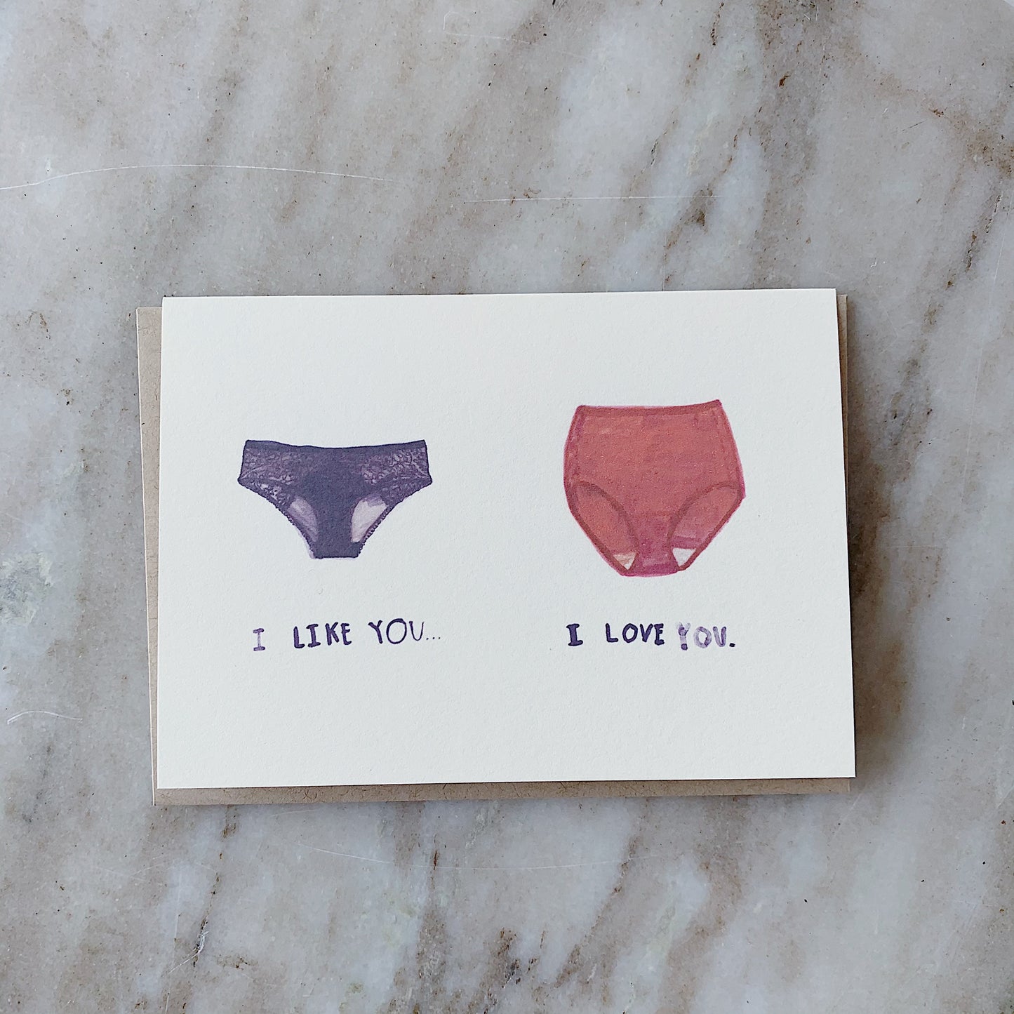 I Like You, I Love You Card