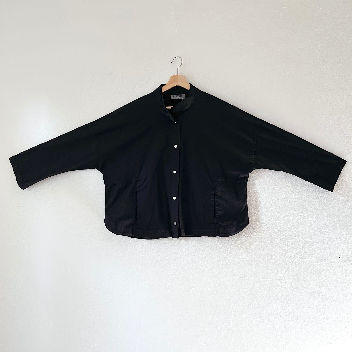 Stand Collar Jacket in Black