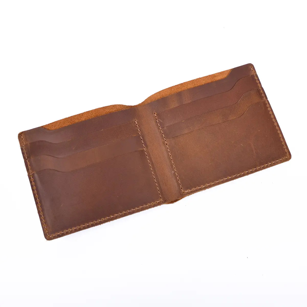 Leather Bifold Wallet in Saddle