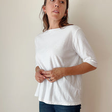 Load image into Gallery viewer, Cut Loose | Elbow Sleeve Top in White
