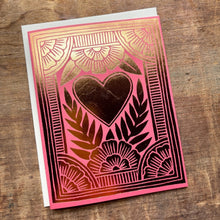 Load image into Gallery viewer, Katharine Watson | Pink Heart Foil Stamped Card
