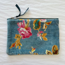 Load image into Gallery viewer, Velvet Napoli Pouch in Celeste
