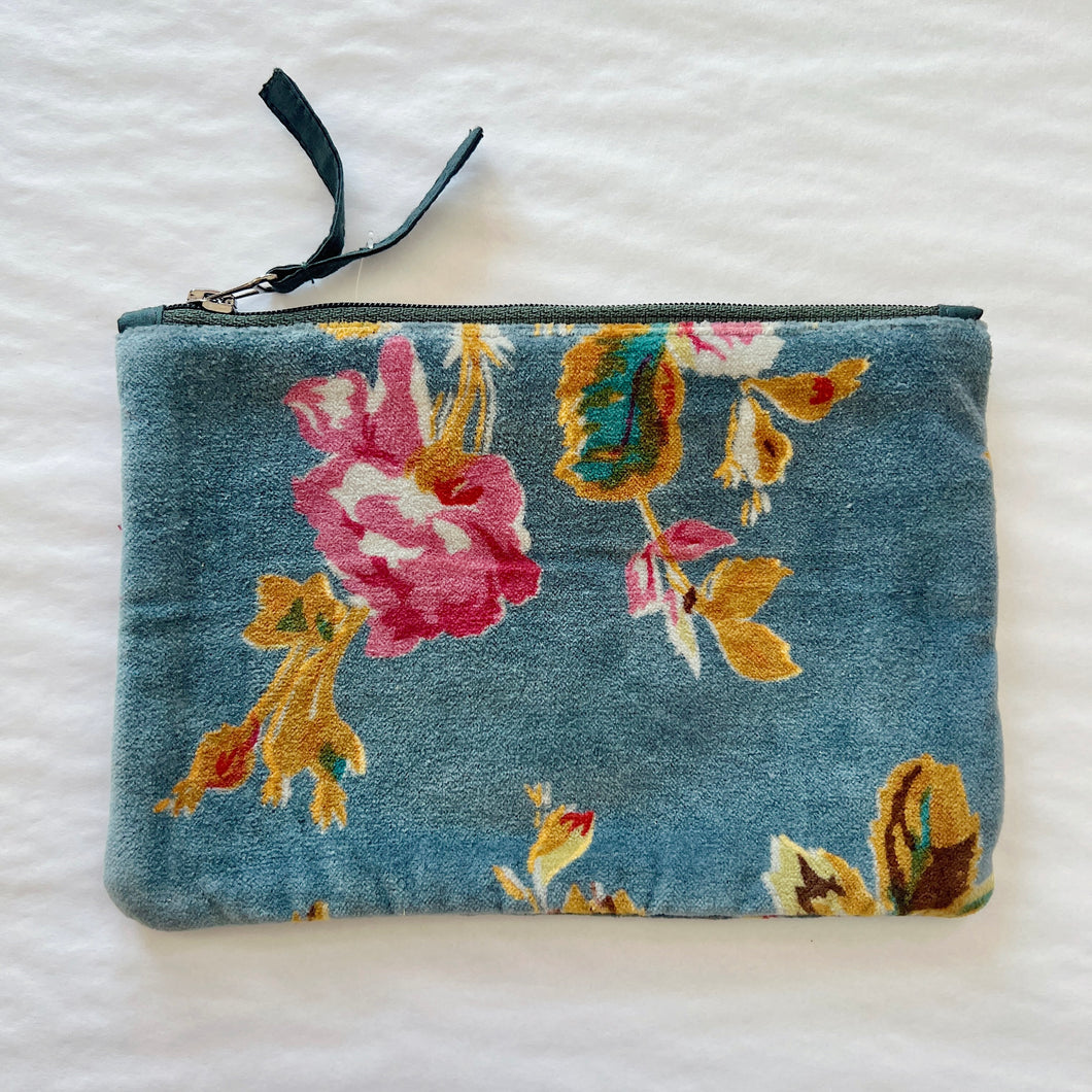 Velvet Napoli Pouch in Celeste