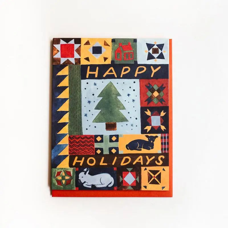 Happy Holidays Quilt Card