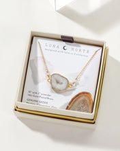 Load image into Gallery viewer, Luna Norte | Earthly Geode Necklace in Agate &amp; Moonstone
