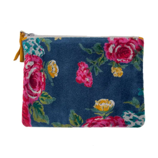 Velvet Napoli Pouch in Primrose Teal