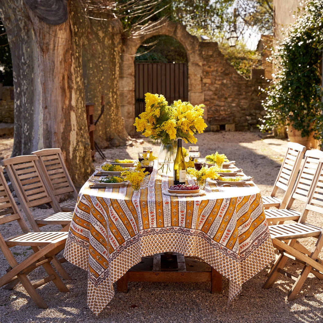 French Tablecloth | Provence Avignon Dijon & Blue