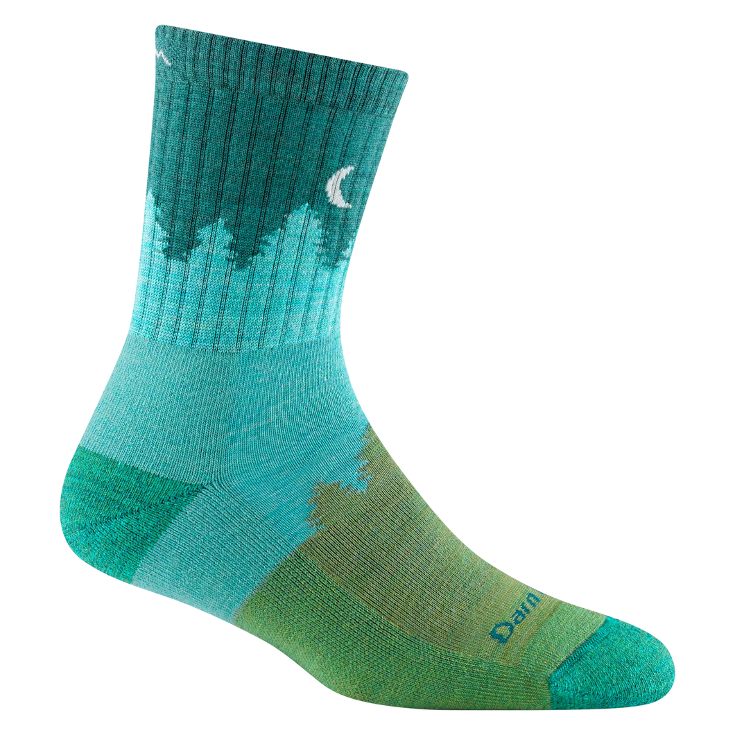 Darn Tough | Women's Treeline Micro Crew Midweight Hiking Socks in Aqua