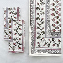 Load image into Gallery viewer, Blockprint Tablecloth | Kiran Sea Pink
