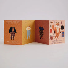 Load image into Gallery viewer, Fox Paper Doll Birthday Card

