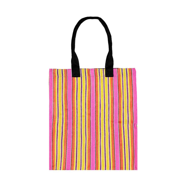 Woven Market Shopper in Neyron Rose, Sage & Primrose Yellow