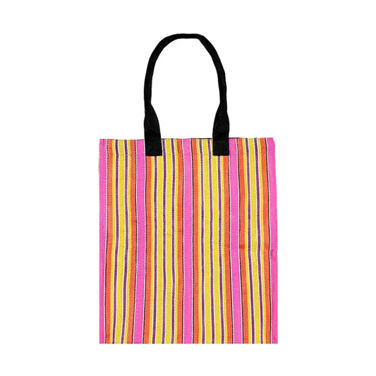 Woven Market Shopper in Neyron Rose, Sage & Primrose Yellow