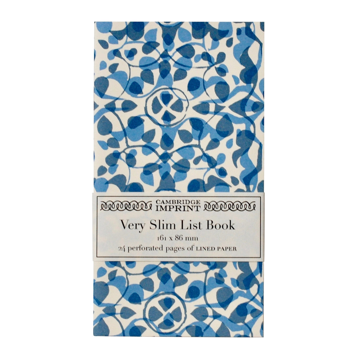 Very Slim List Book in Dappled Blue