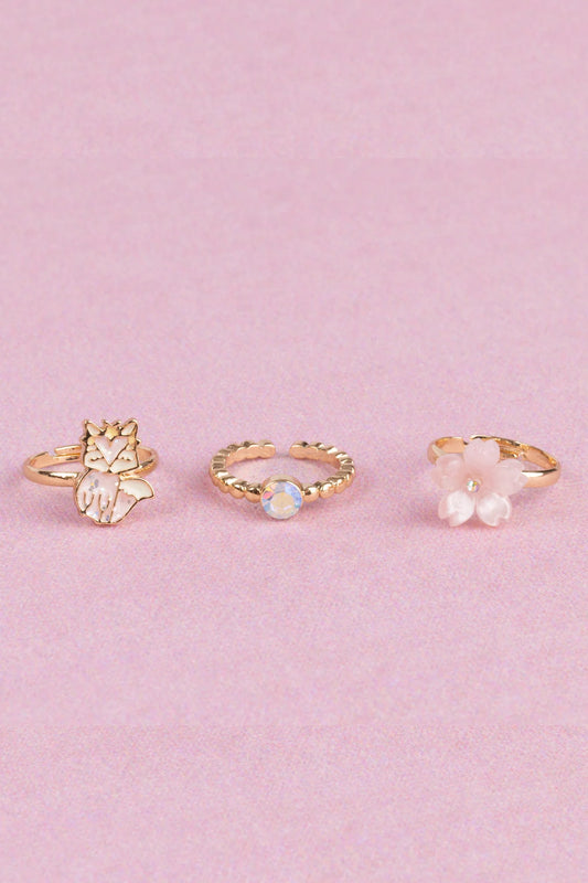 Foxy Floral Rings Set