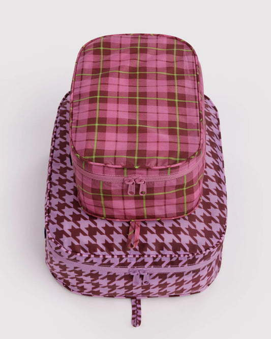 Packing Cube Set in Check Mix