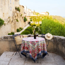 Load image into Gallery viewer, French Tablecloth | Jardin Red &amp; Grey
