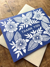 Load image into Gallery viewer, Katharine Watson | Thank You Flowers Block Printed Card
