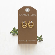 Load image into Gallery viewer, Amano Studio |  Vintage Style Triple Hoop Earrings
