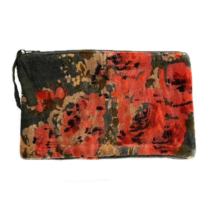 Velvet Napoli Pouch in Hazel Faded Blue