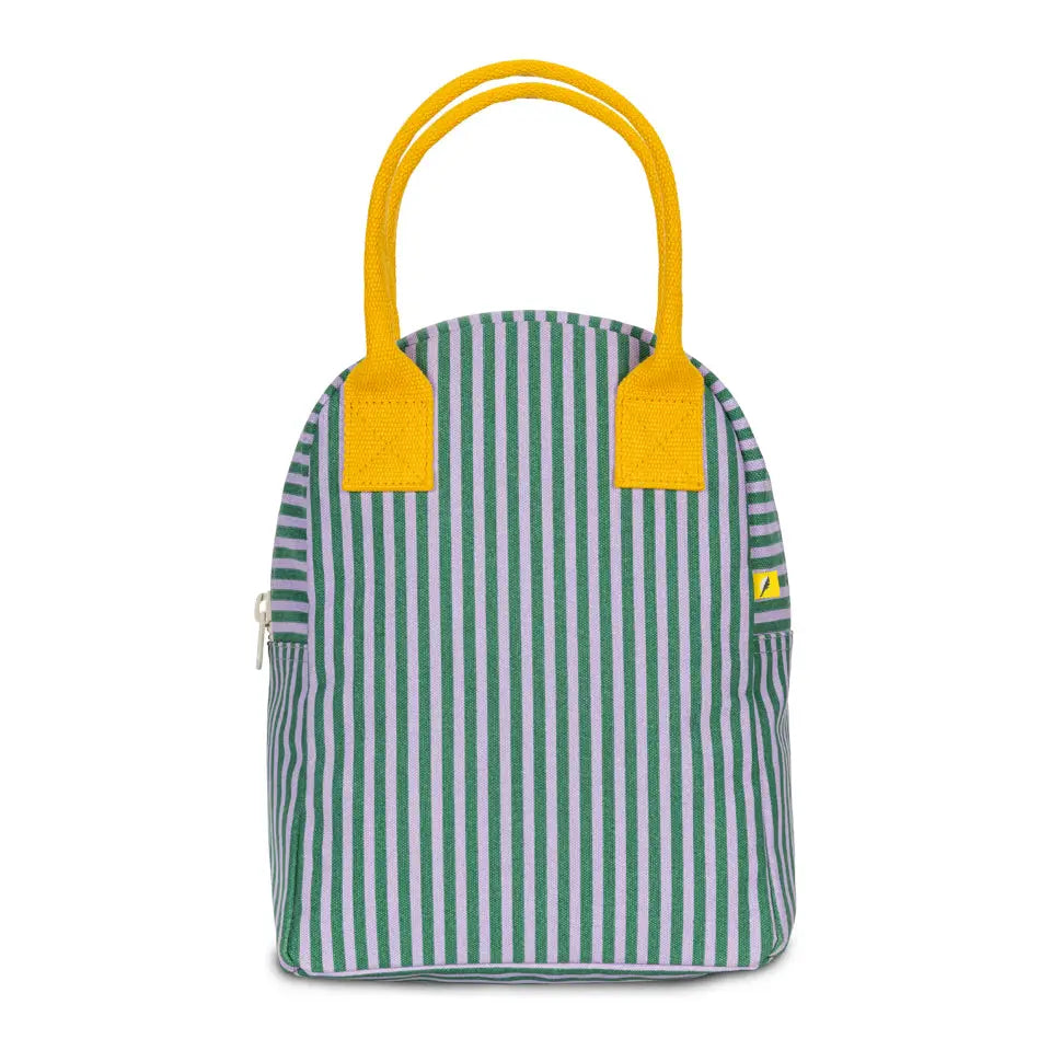 Fluf | Zipper Lunch Bag in Candy Stripe Grass
