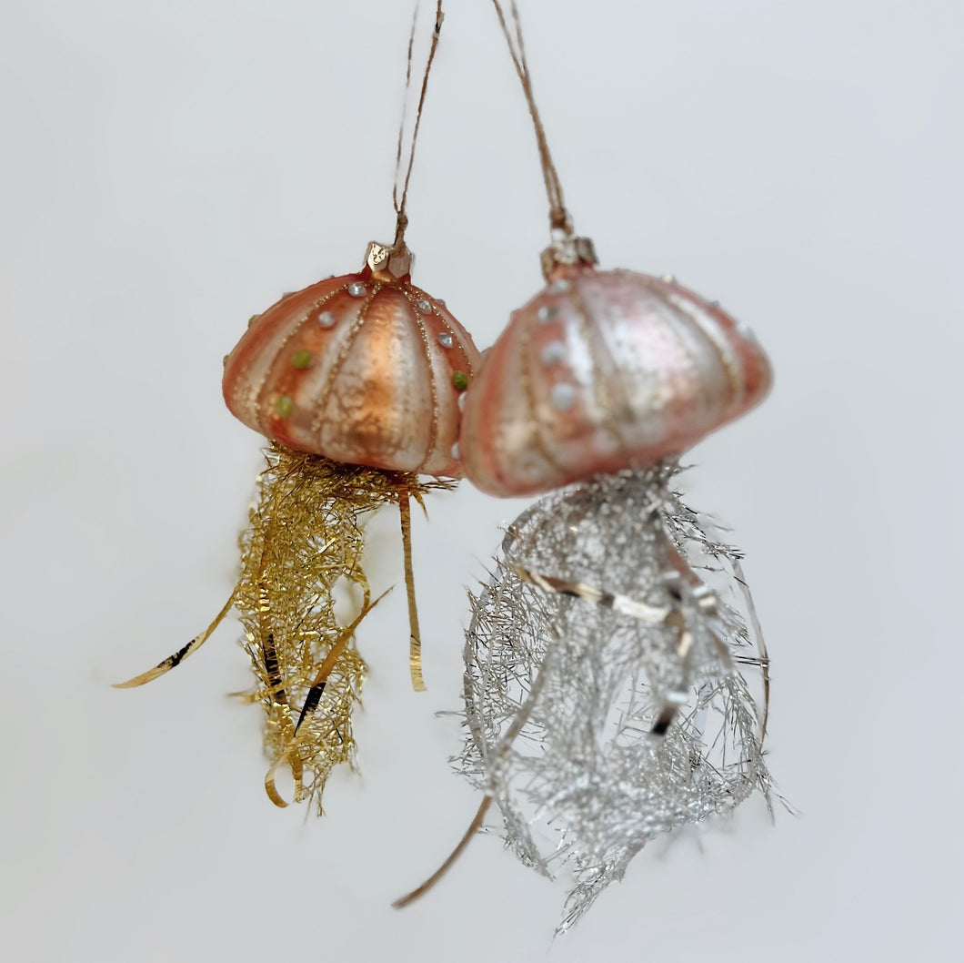 Tinsel Jellyfish Ornaments