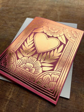 Load image into Gallery viewer, Katharine Watson | Pink Heart Foil Stamped Card
