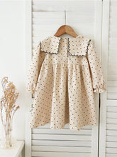 Load image into Gallery viewer, Cotton Polka Dot Flannel Sailor Dress
